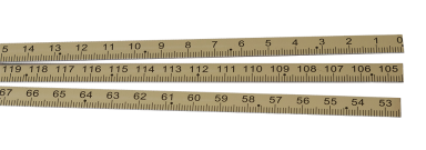 Шкала правая 0-1500 мм. Ширина 8,6 мм